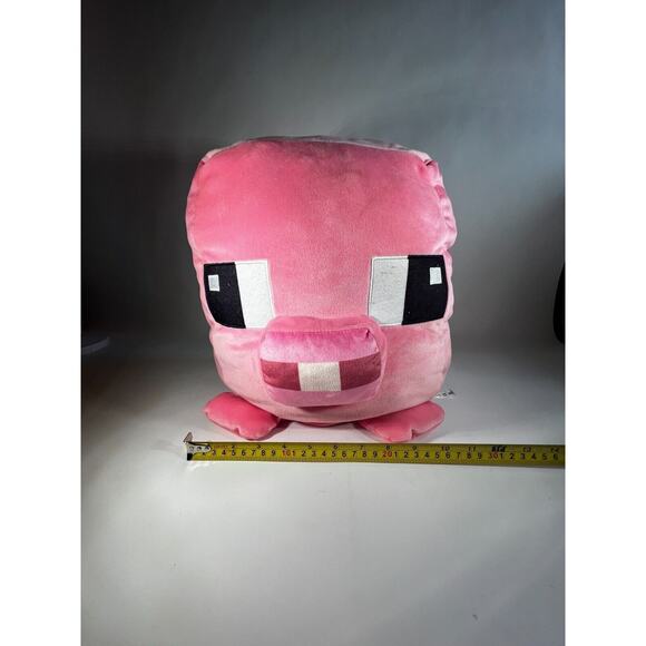 Minecraft Cuutopia Pink Pig 14" Plush Stuffed Animal Mattel 2022 - Picture 8 of 11